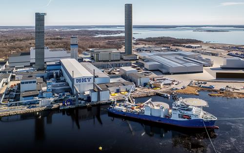 Fabriksbyggnad från ovan